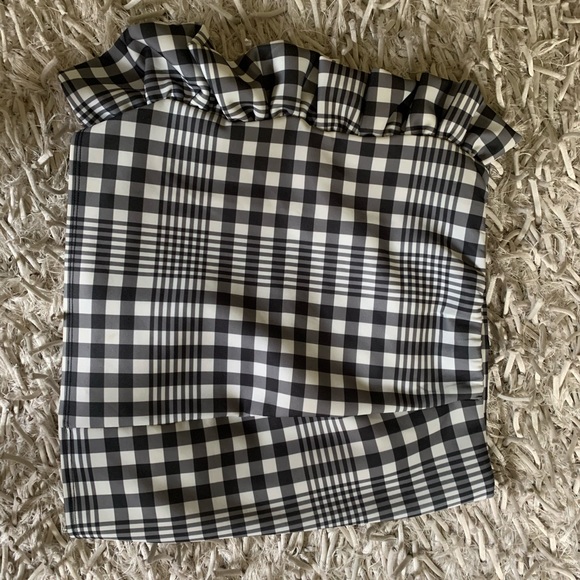 3/25$💓 Missguided Checkered Frill Bodycon Skirt - Picture 5 of 6